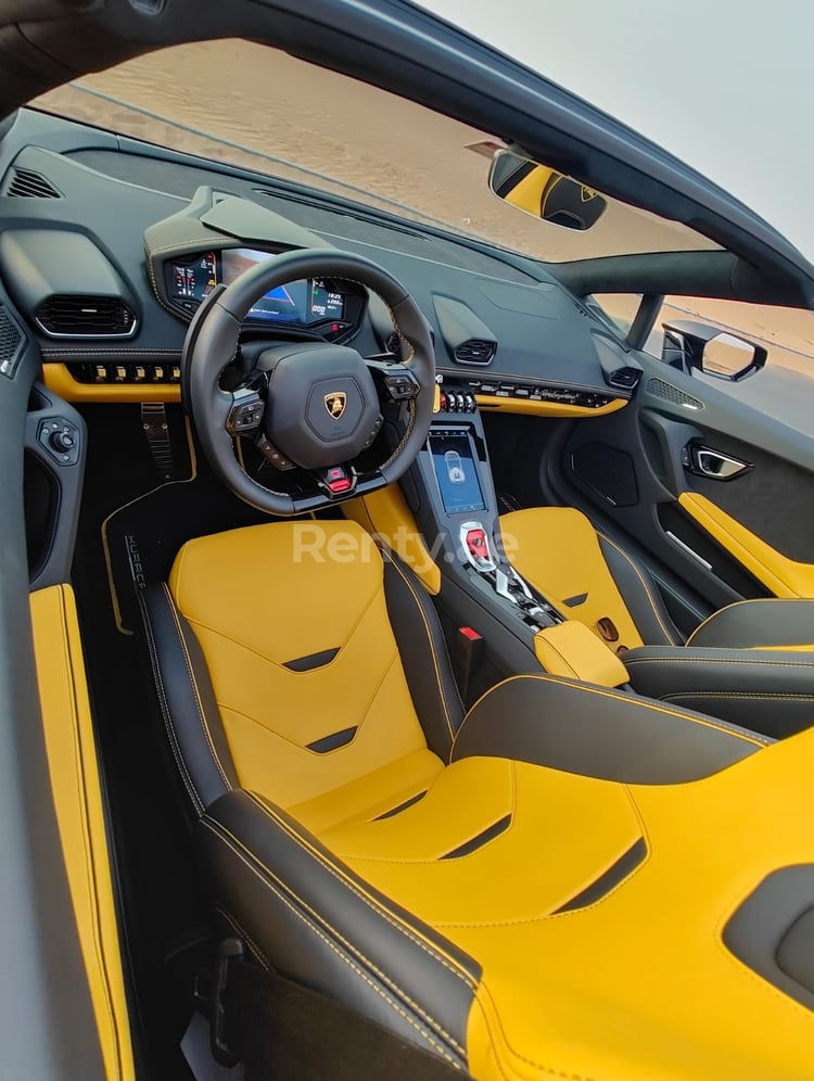 Porpora Lamborghini Evo Spyder in affitto a Dubai 0