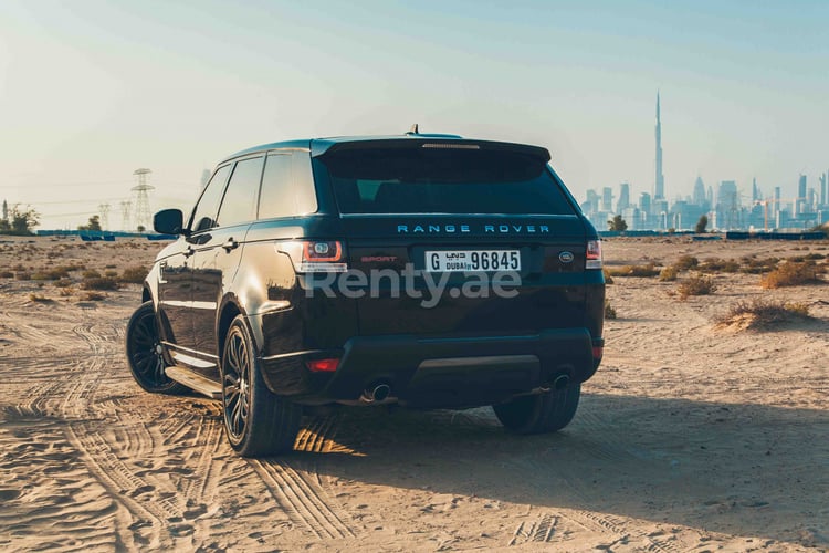 Black Range Rover Sport for rent in Dubai 3