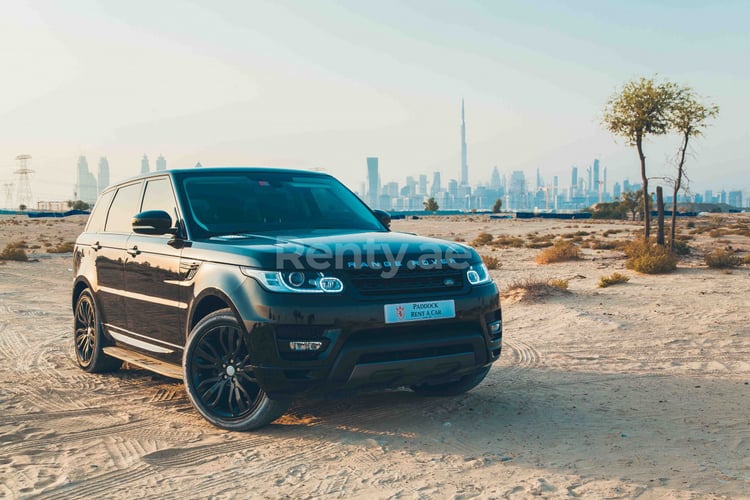 Black Range Rover Sport for rent in Dubai 6