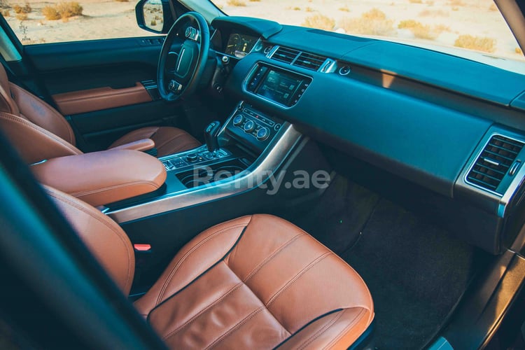 Black Range Rover Sport for rent in Dubai 7