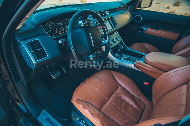 Black Range Rover Sport for rent in Dubai 8