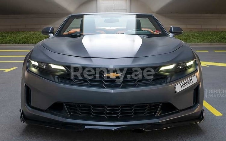 Dark Grey Chevrolet Camaro for rent in Sharjah