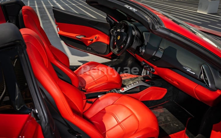 Red Ferrari 488 Spyder for rent in Sharjah 2