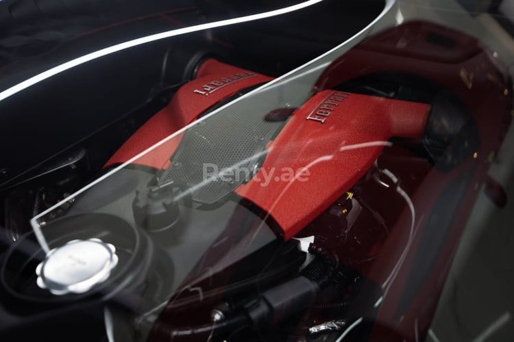 Red Ferrari F8 Tributo for rent in Sharjah 4