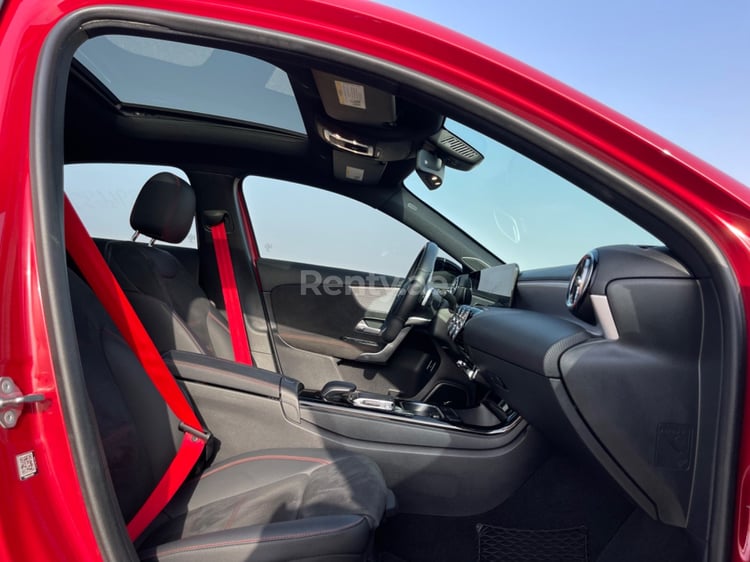 Red Mercedes A Class AMG for rent in Sharjah 1