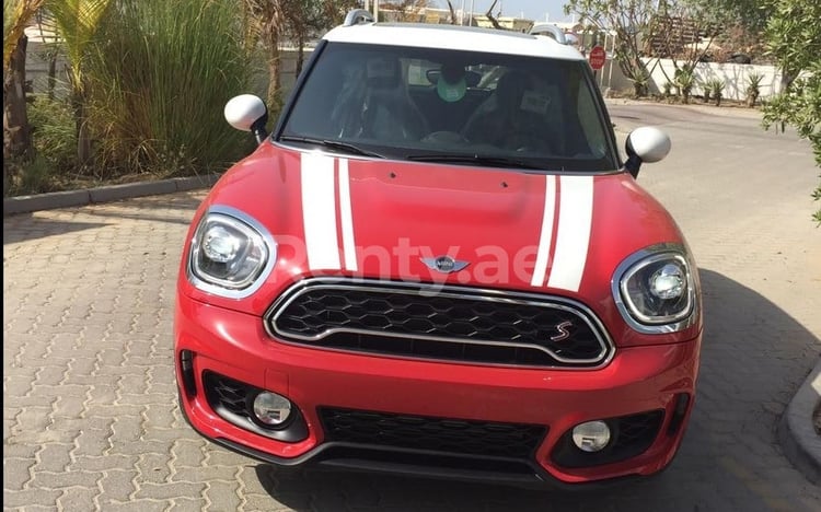 Red Mini Cooper for rent in Abu-Dhabi