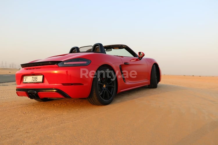 Red Porsche Boxster for rent in Sharjah 4