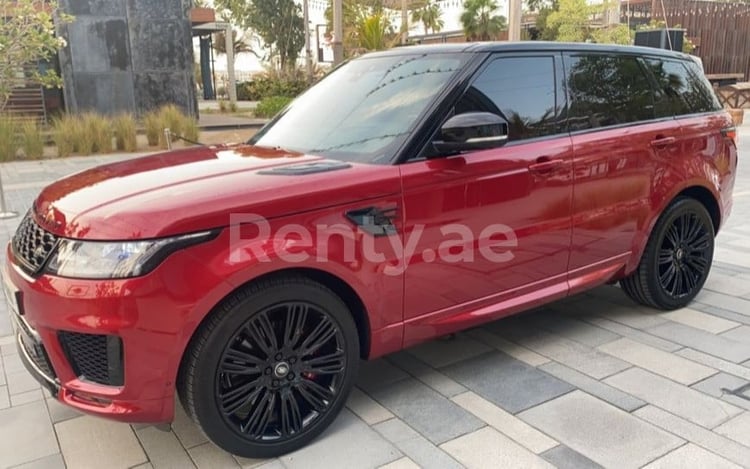 Red Range Rover Sport  Autobiography for rent in Dubai