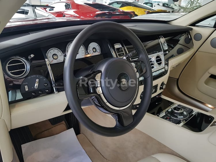 Red Rolls Royce Wraith for rent in Dubai 5