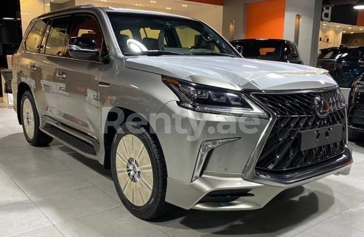 Silver Lexus LX 570 for rent in Sharjah 0