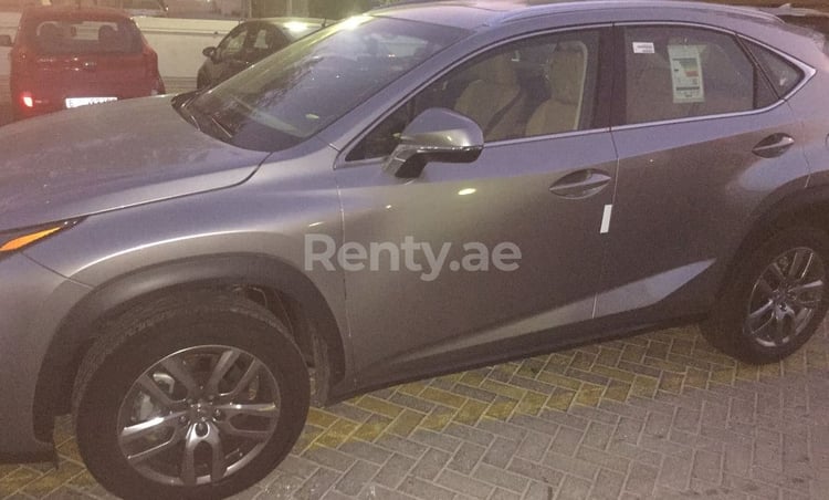 Silver LEXUS  NX 200 for rent in Sharjah