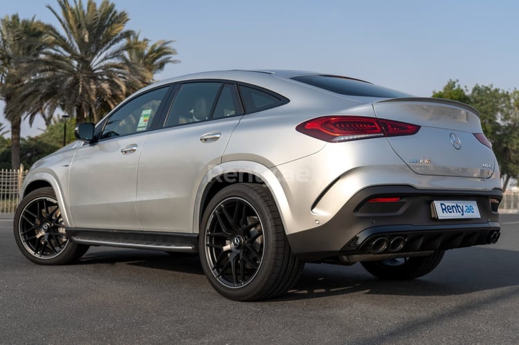 Silver Mercedes GLE63 for rent in Dubai 1