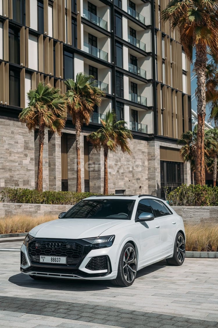 White Audi RSQ8 for rent in Sharjah 1