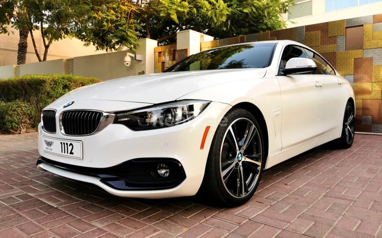 White BMW 4 Series for rent in Dubai