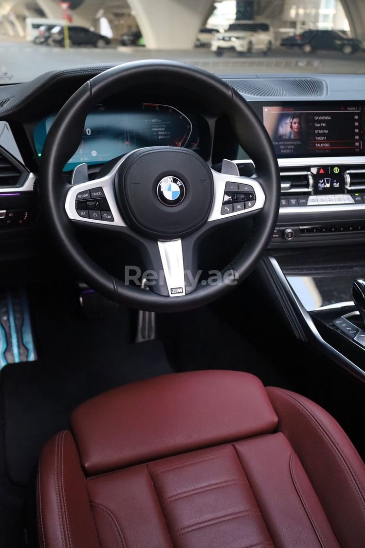 White BMW 430i cabrio for rent in Sharjah 3