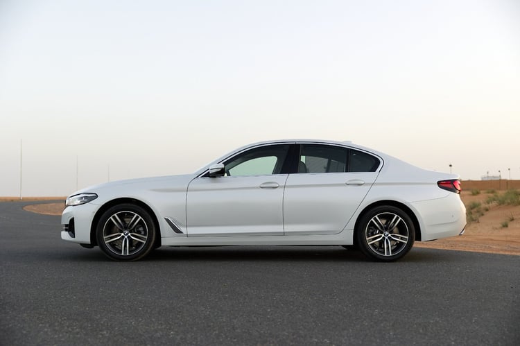 White BMW 520i for rent in Dubai 1