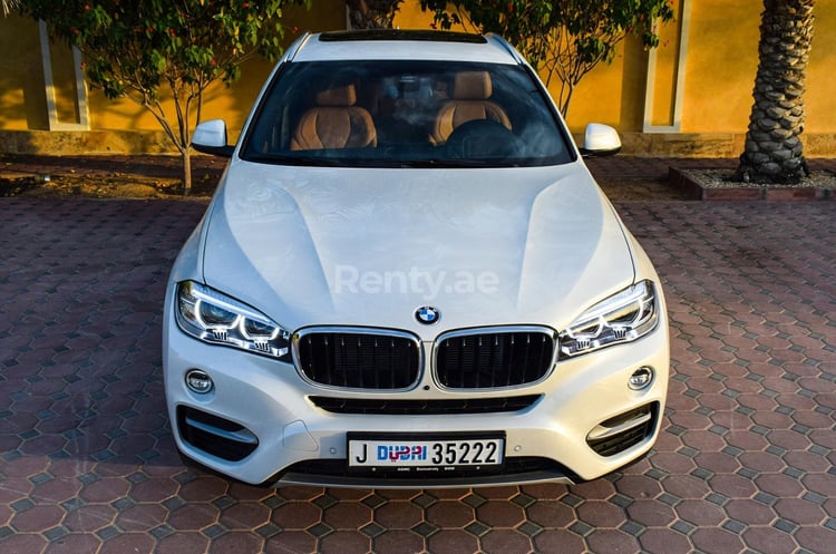 White BMW X6 for rent in Sharjah 0