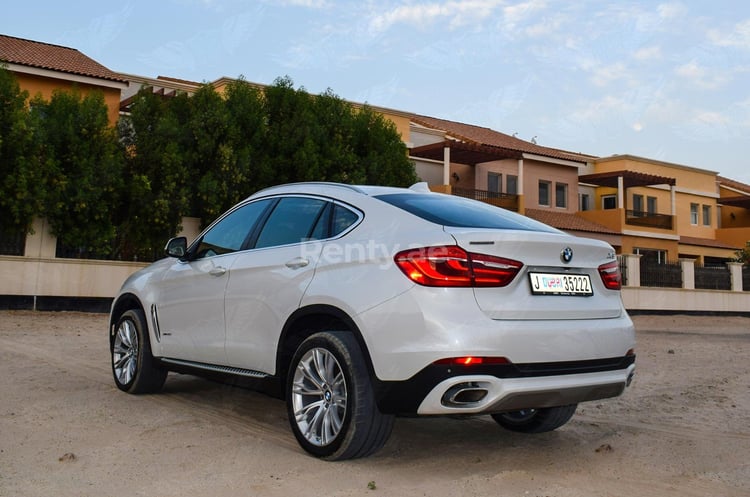 White BMW X6 for rent in Sharjah 2