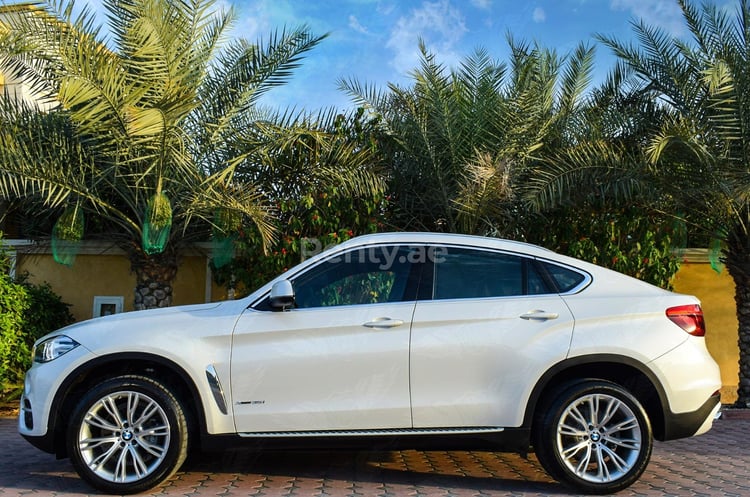 White BMW X6 for rent in Sharjah 3