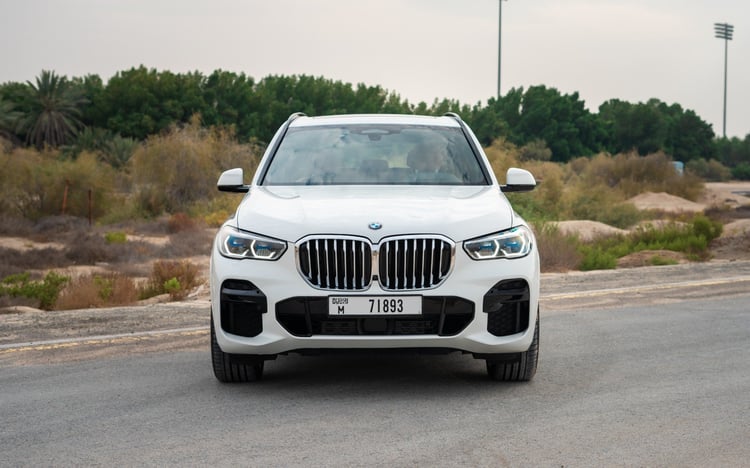 Blanc BMW X5 en location à Sharjah 0