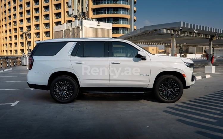 White Chevrolet Tahoe for rent in Abu-Dhabi 1