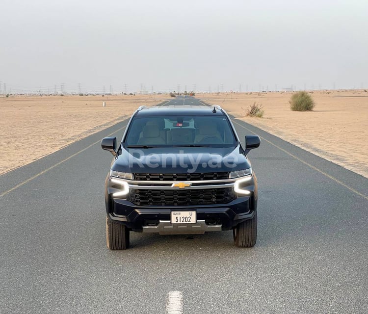 Black Chevrolet Tahoe for rent in Dubai 3