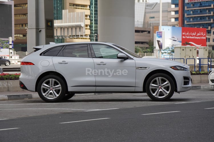 White Jaguar F-Pace for rent in Sharjah 4