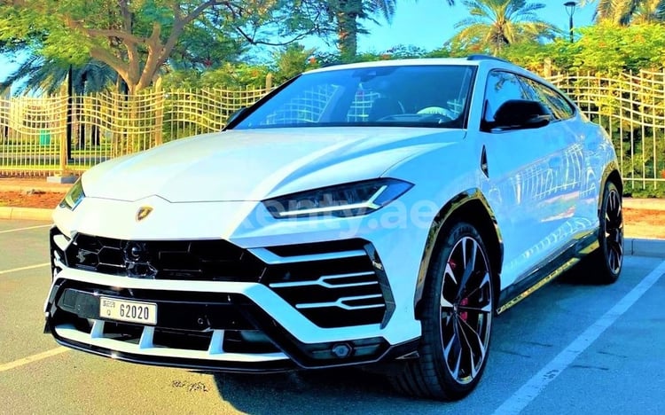 Blanc Lamborghini Urus en location à Dubai