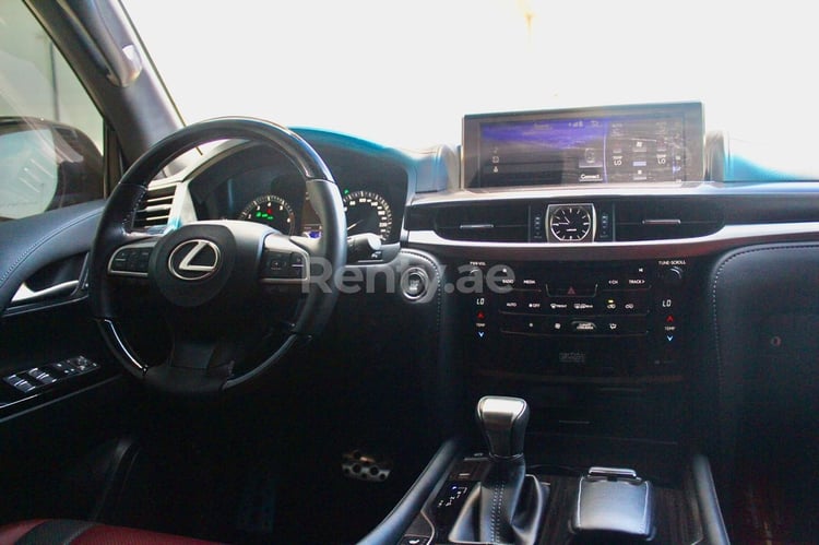 White Lexus LX 570 Signature for rent in Sharjah 2