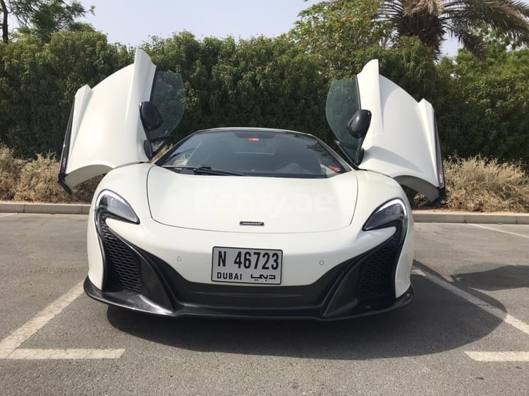 Bianca McLaren 650S Spider in affitto a Sharjah 4