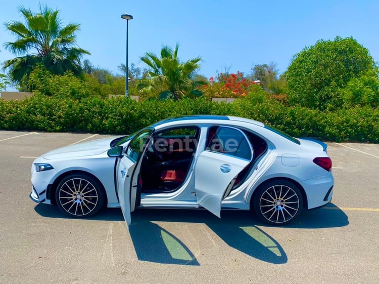 White Mercedes A Class for rent in Abu-Dhabi 2