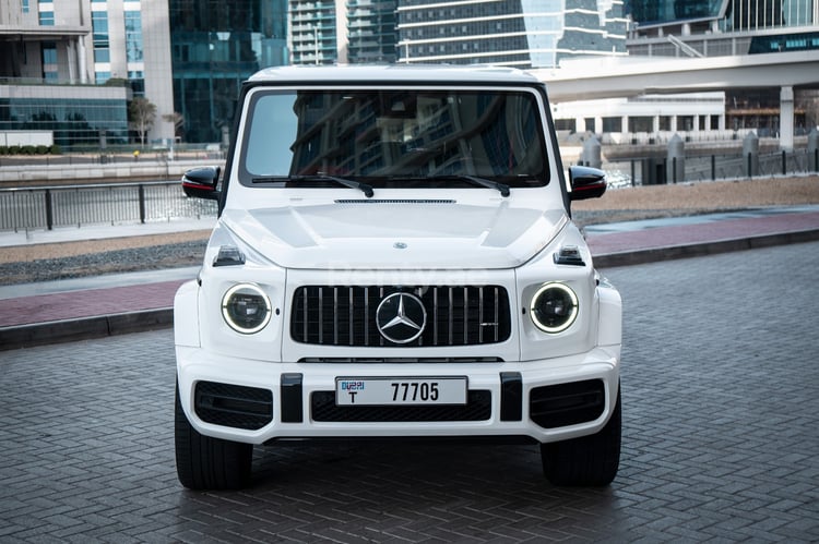 White Mercedes-Benz G63 Edition One for rent in Dubai 0