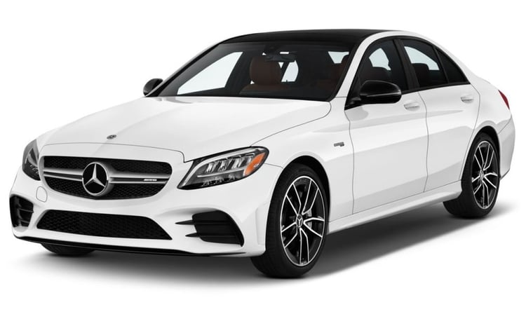 White Mercedes C300 Class for rent in Abu-Dhabi