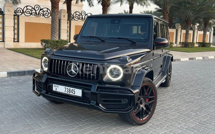 Black Mercedes G63 AMG Edition 1 for rent in Dubai