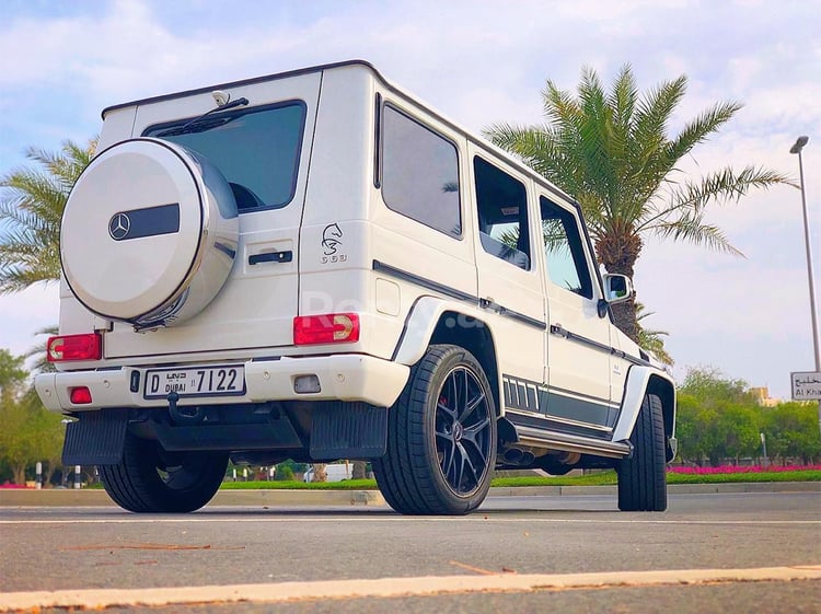 Weiß Mercedes G 63 edition zur Miete in Abu-Dhabi 0