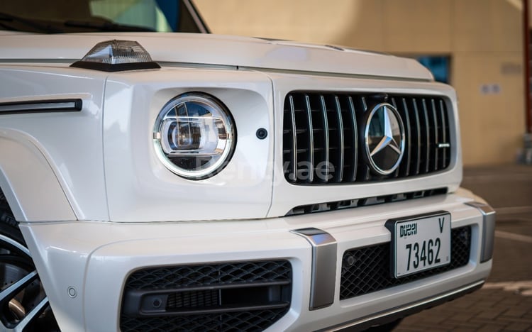 White Mercedes G63 class for rent in Dubai 5