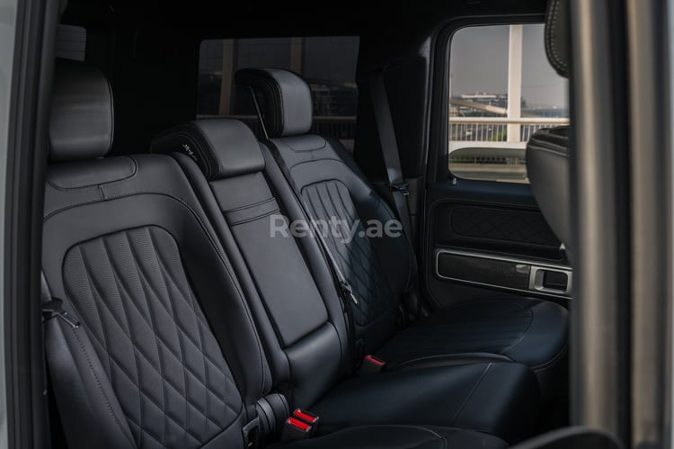 White Mercedes G63 AMG for rent in Sharjah 6