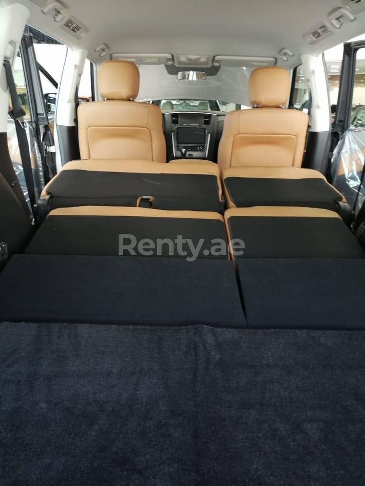 White Nissan Patrol XE for rent in Dubai 3