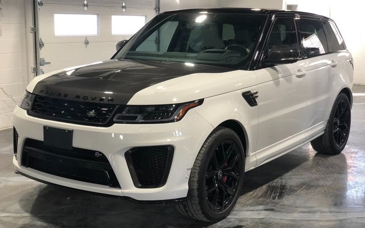 White Range Rover Sport SVR for rent in Abu-Dhabi