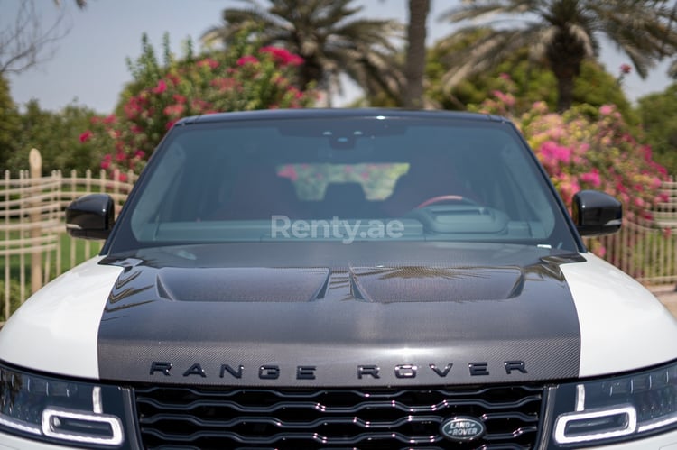 White Range Rover Sport SVR for rent in Sharjah 6