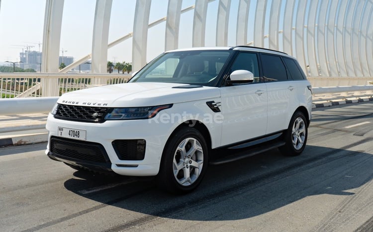 White Range Rover Sport for rent in Abu-Dhabi