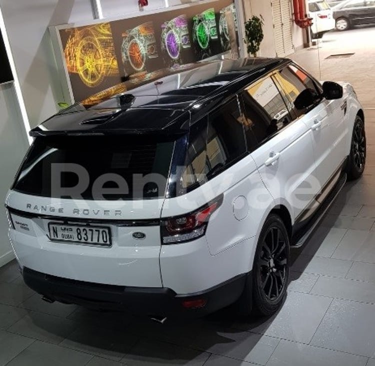 White Range Rover Sport for rent in Sharjah 2