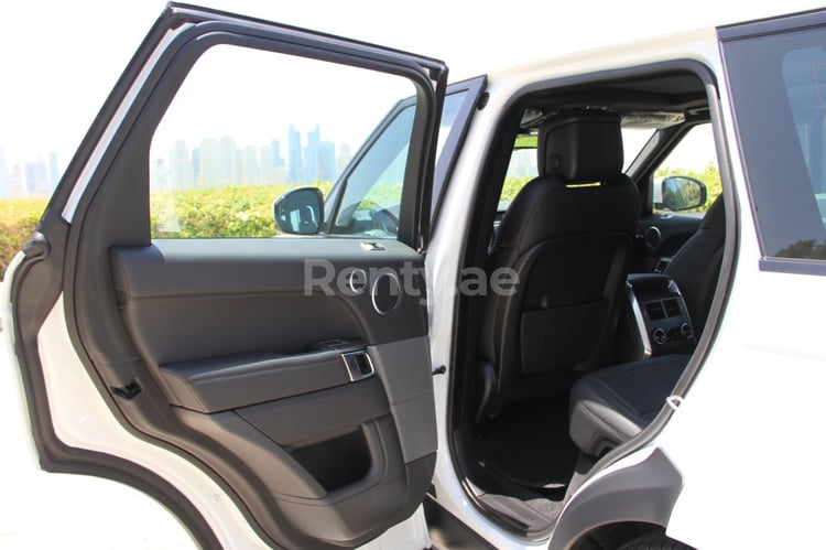 White Range Rover Sport for rent in Dubai 0