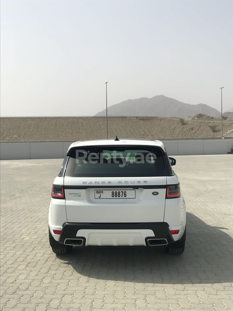 White Range Rover Sport for rent in Sharjah 2