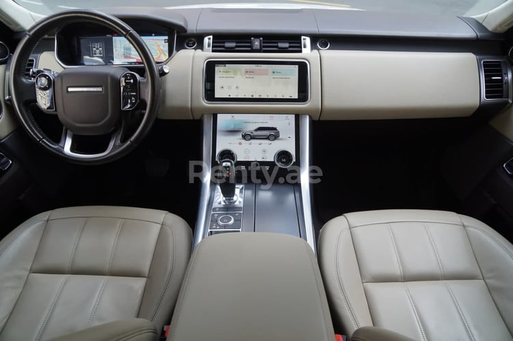 White Range Rover Sport for rent in Abu-Dhabi 3