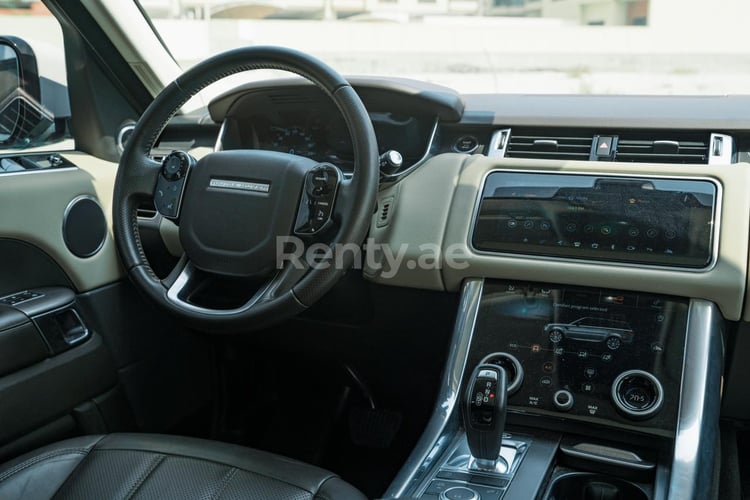 White Range Rover Sport for rent in Dubai 1