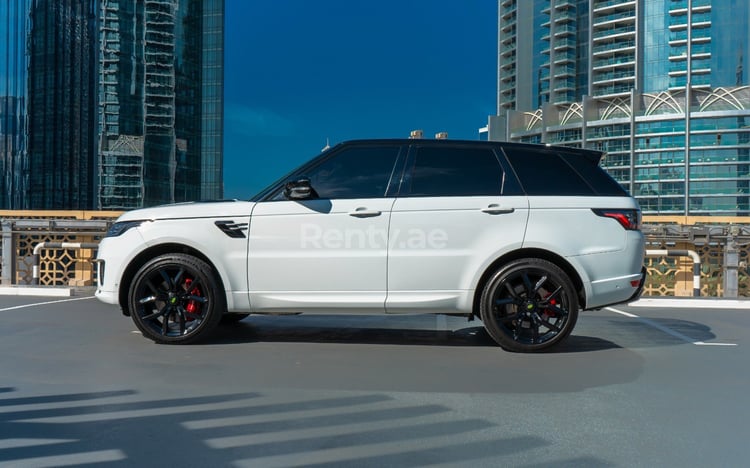 Weiß Range Rover Sport V8 zur Miete in Abu-Dhabi 6