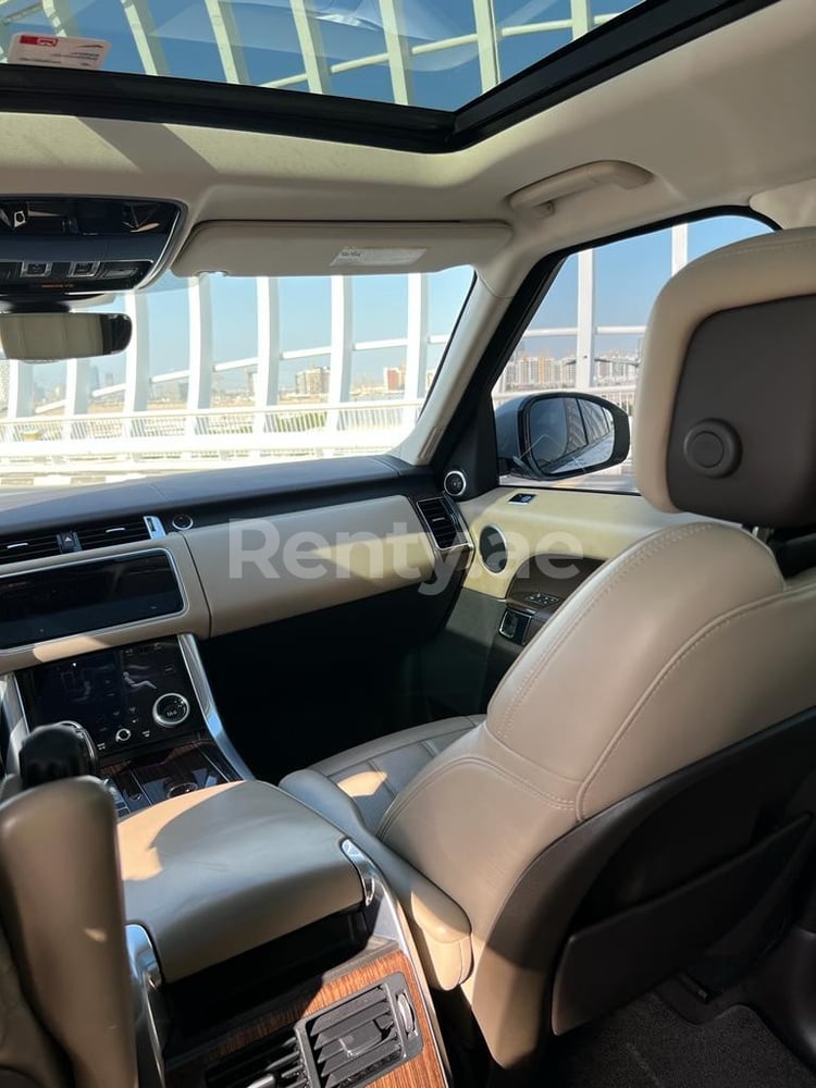 White Range Rover Sport for rent in Dubai 4