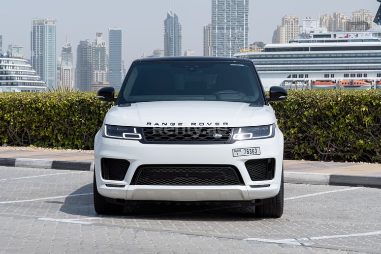 White Range Rover Sport for rent in Sharjah 2