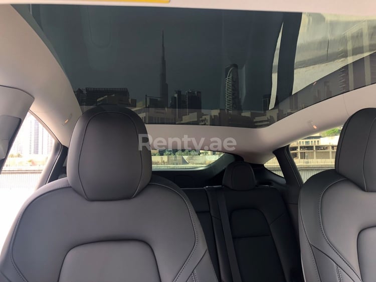 在沙迦租赁白色 Tesla Model Y Long Range 5